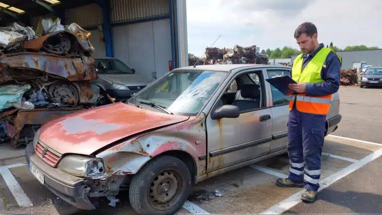 Contrôle d’un véhicule hors d’usage dans un centre agréé avant délivrance du certificat de destruction