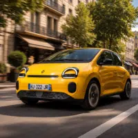 renault twingo electrique 2026 citadine jaune voiture ville autonomie