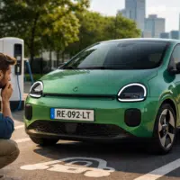 renault twingo electrique capot ferme voiture ville recharge