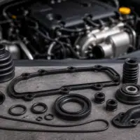 Pièces en caoutchouc dans un moteur automobile