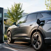 voiture électrique en charge illustrant la durée de vie des batteries