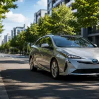 voiture hybride circulant en ville en mode économique