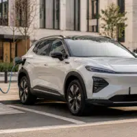 SUV compact électrique en recharge, litige sur l'autonomie réelle