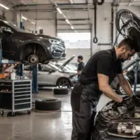 Atelier de garage automobile, contrôles DGCCRF