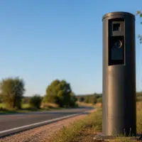 Radar automatique de contrôle de vitesse au bord d'une route