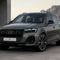 Le nouvel Audi Q7 de troisième génération vu de trois quarts avant